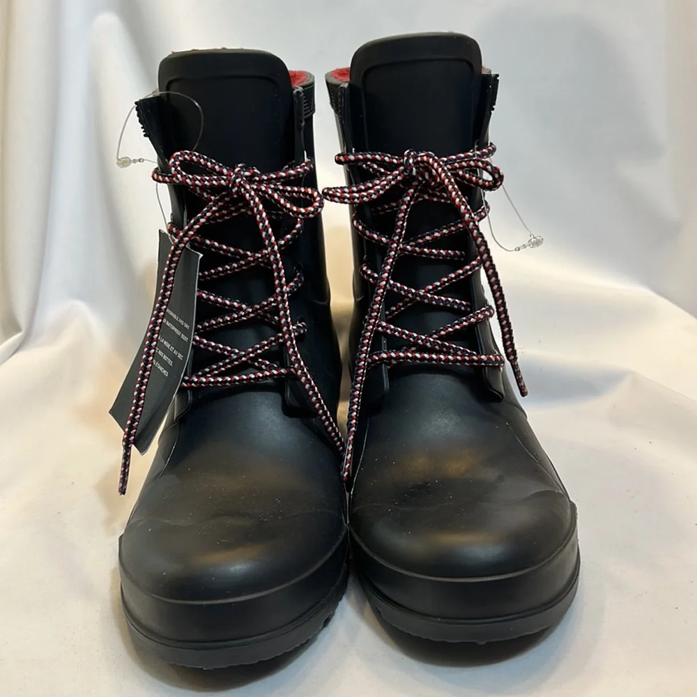 Tommy Hilfiger Rain Boots-Black-Size 6-  NWT No Box